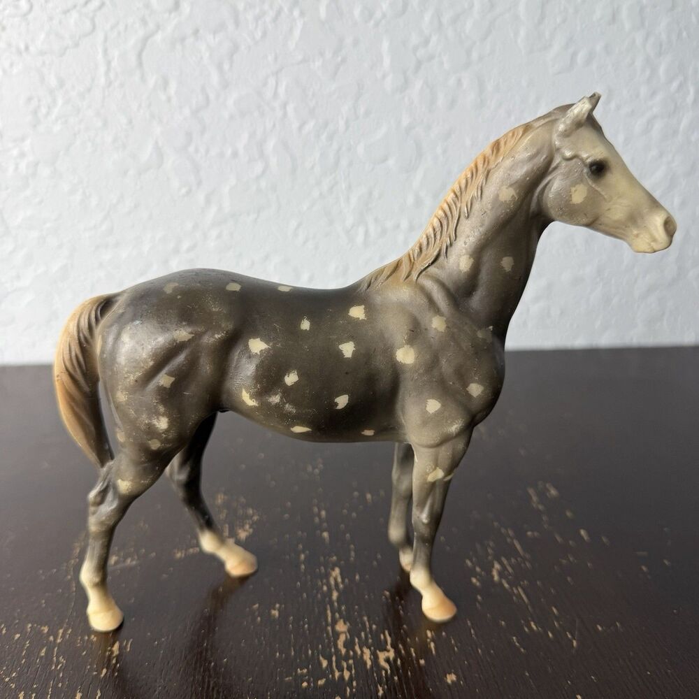 Breyer Molding Co. Classic Gray White Spotted Standing Horse Charcoal Appaloosa
